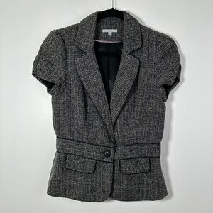 Charlotte Russe Gray and Black Textured Blazer